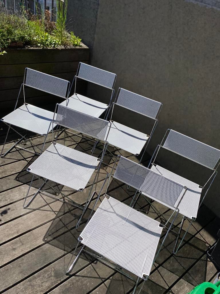 Chaises Nuova X-Line, Huis en Inrichting, Ophalen, Wit, Zo goed als nieuw, Metaal