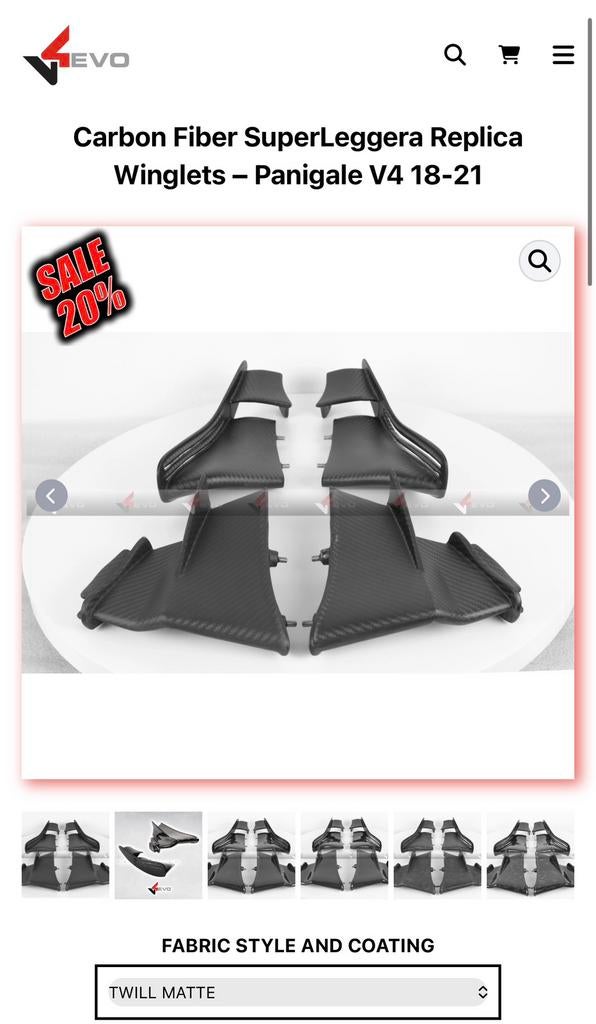 Ducati V4/V4S/V4R spoilers — Carbon (type SuperLeggera), Motoren, Motoren | Ducati, Particulier, Nieuw