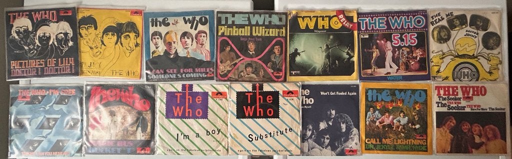 7# Lot: Verzameling van 14 The WHO singles (60s/begin 70s), Ophalen of Verzenden, 7 inch, Rock en Metal, Overige typen