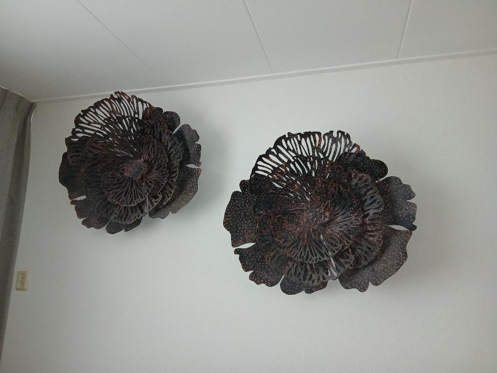 EYE CATCHER - Décoration murale en forme de fleur en métal, Botanique, 83 cm, Objet de décoration, Comme neuf