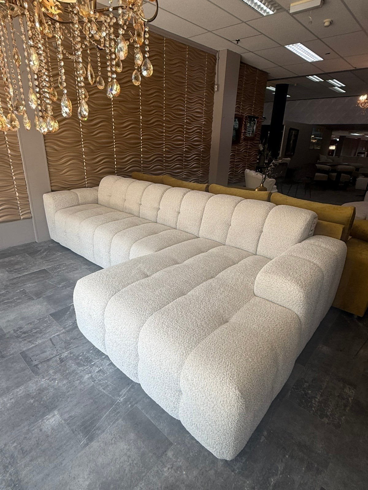Luxe beige bubble sofa – 285  175 cm, Verzenden