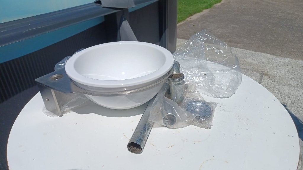 NIEUW handlavabo waskom  handenwasser rond hoek, Ophalen, Nieuw, Inox, Wastafel
