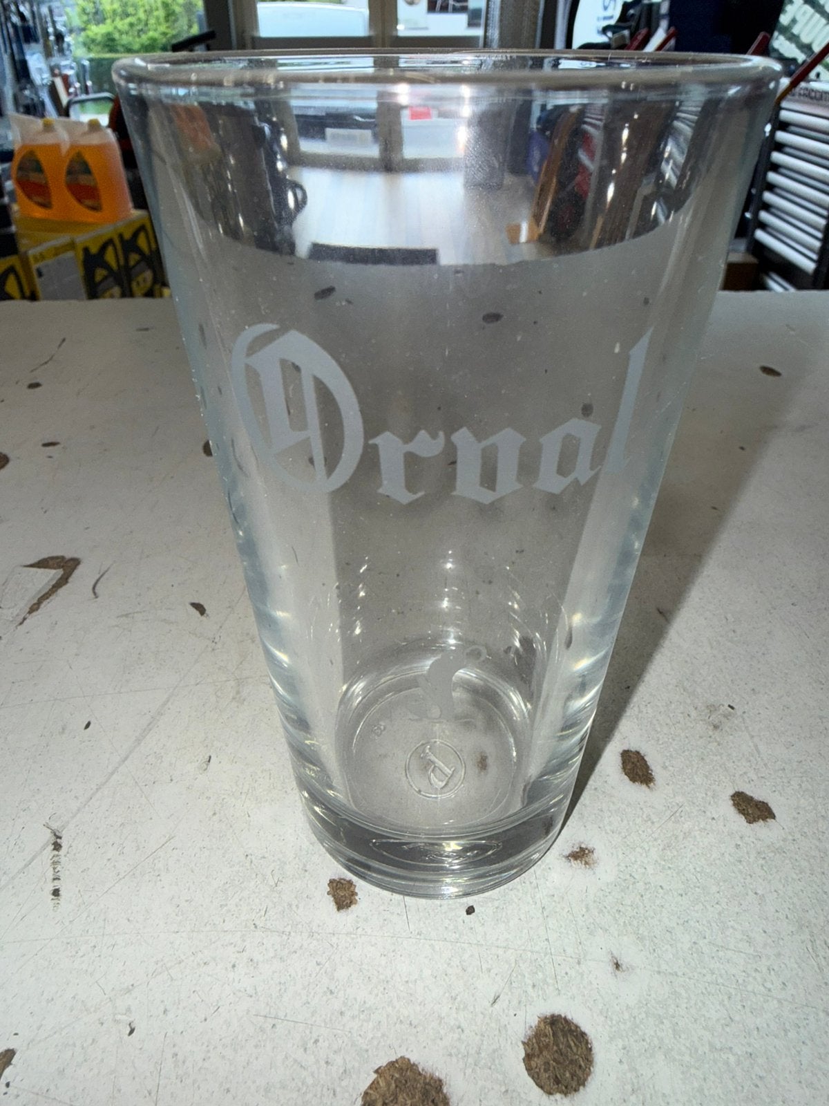 Verre a eau Orval, Ophalen of Verzenden, Zo goed als nieuw, Glas