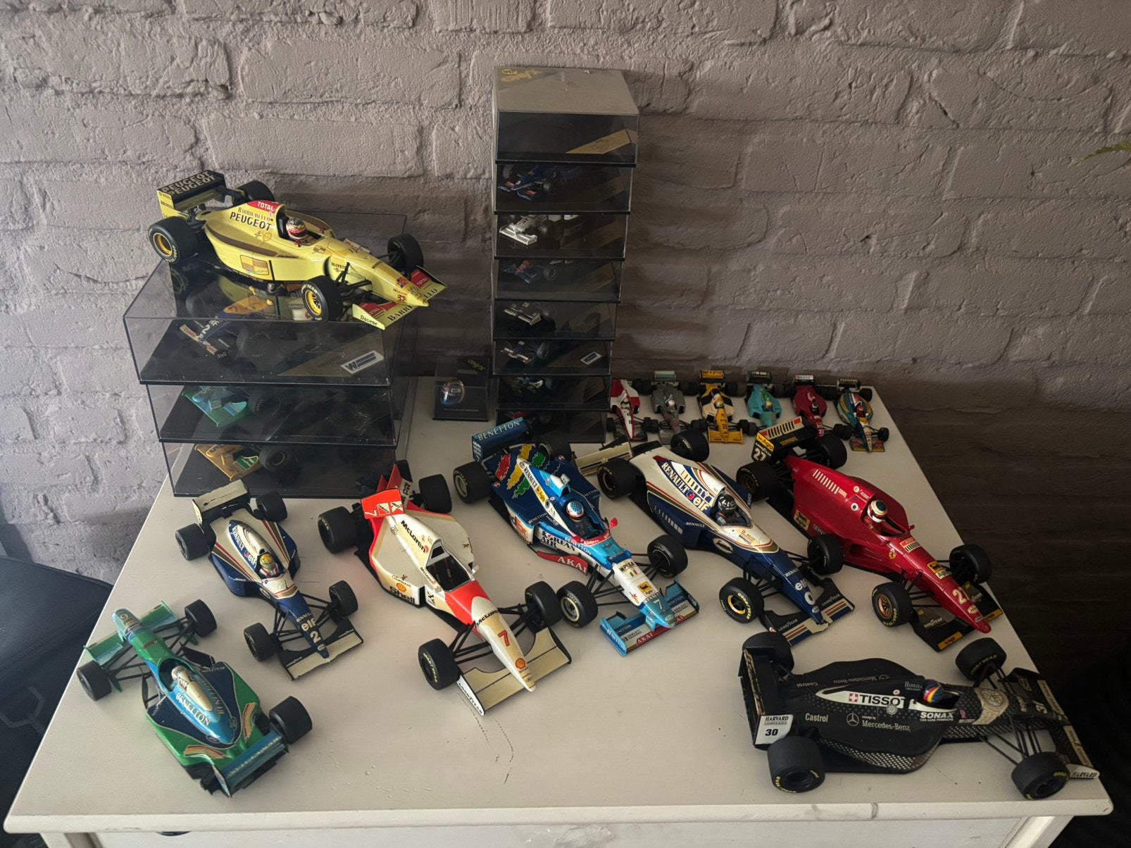 Grote collectie Formule 1 modelauto's (Onyx, Minichamps), Ophalen of Verzenden, Gebruikt
