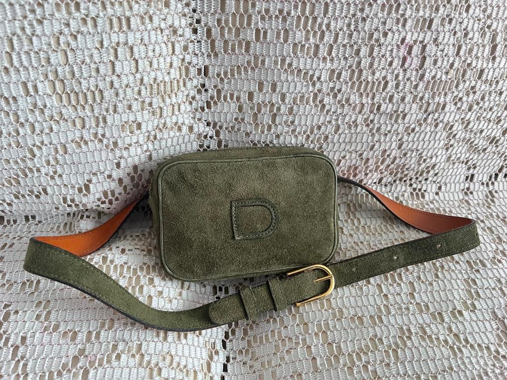 Sac ceinture DELVAUX daim kaki, Enlèvement ou Envoi, Comme neuf