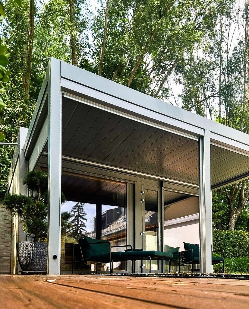 Toiture de terrasse en aluminium sur mesure, posée, Enlèvement, Neuf, Autres types