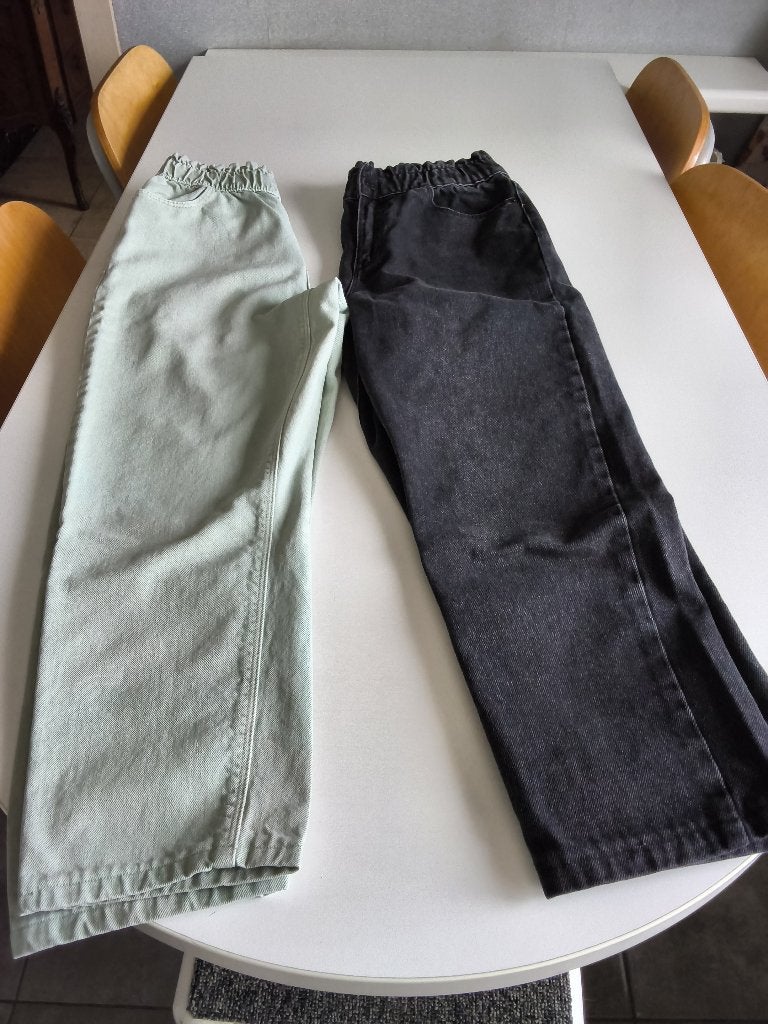 2 jeans coton fille paperbag Kiabi / T. 12 ans (144-145 cm), Enfants & Bébés, Vêtements enfant | Taille 146, Enlèvement ou Envoi