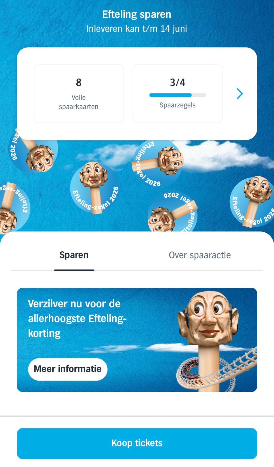 Cartes d'épargne Efteling Albert Heijn, Tickets & Billets, Loisirs | Parcs d'attractions, Carte de réduction