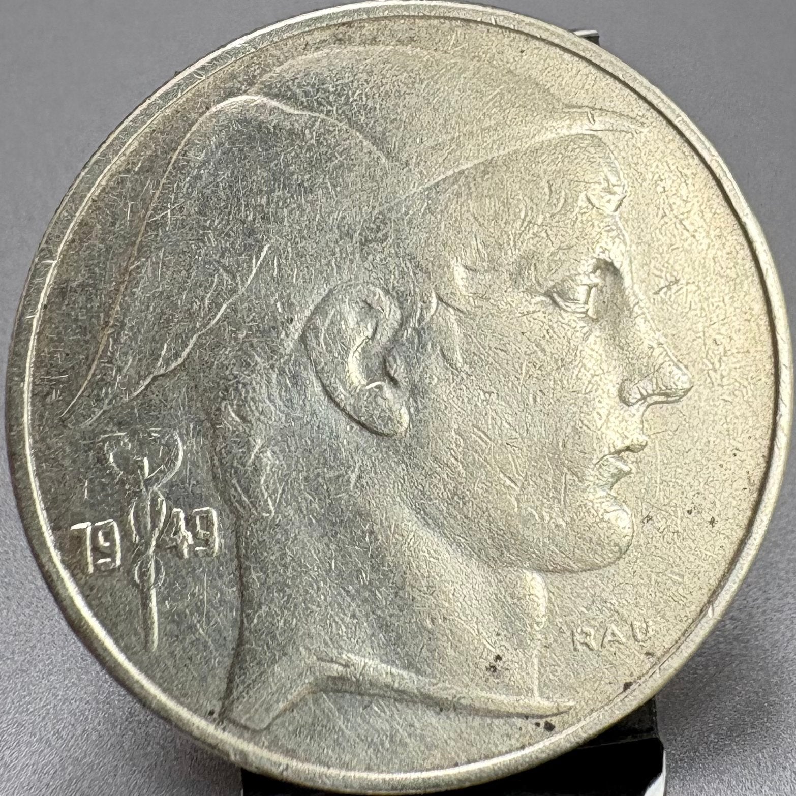 Zilveren 20 frank munt 1949 – Type Mercurius NL versie, Timbres & Monnaies, Enlèvement ou Envoi, Monnaie en vrac, Argent, Argent