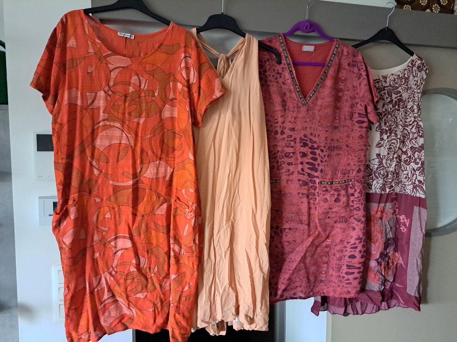 jurk zomer, XL, roze en rood, Kleding | Dames, Jurken, Maat 42/44 (L), Ophalen of Verzenden, Zo goed als nieuw, Roze