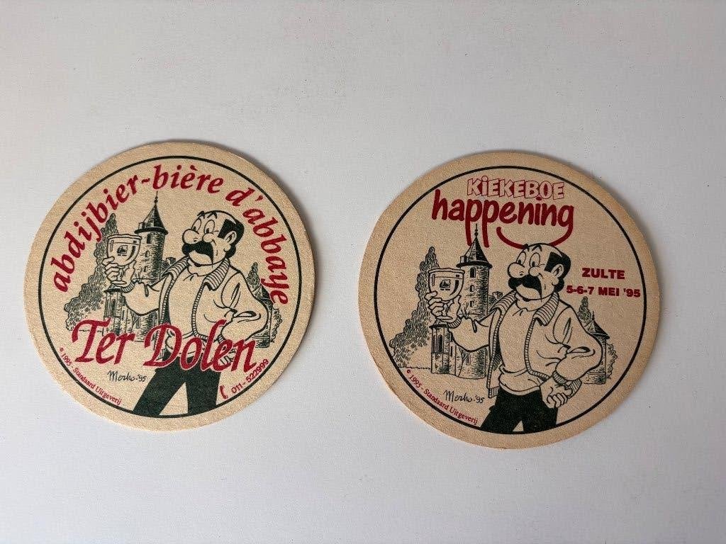 Kiekeboe 2 bierkaartjes Zulte, Série complète ou Série, Enlèvement ou Envoi, Neuf, MERHO