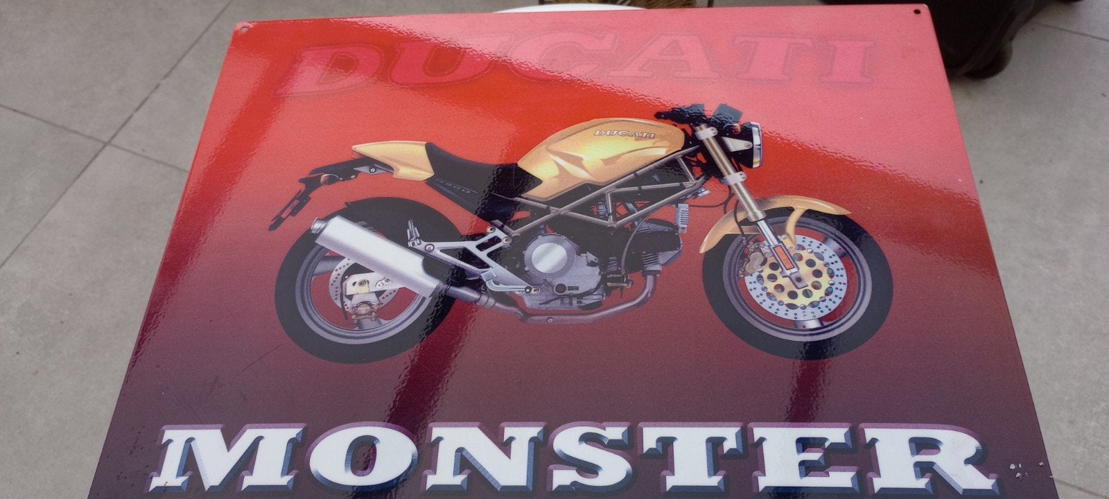 Metaal want plaat Harley Davidson, Ophalen