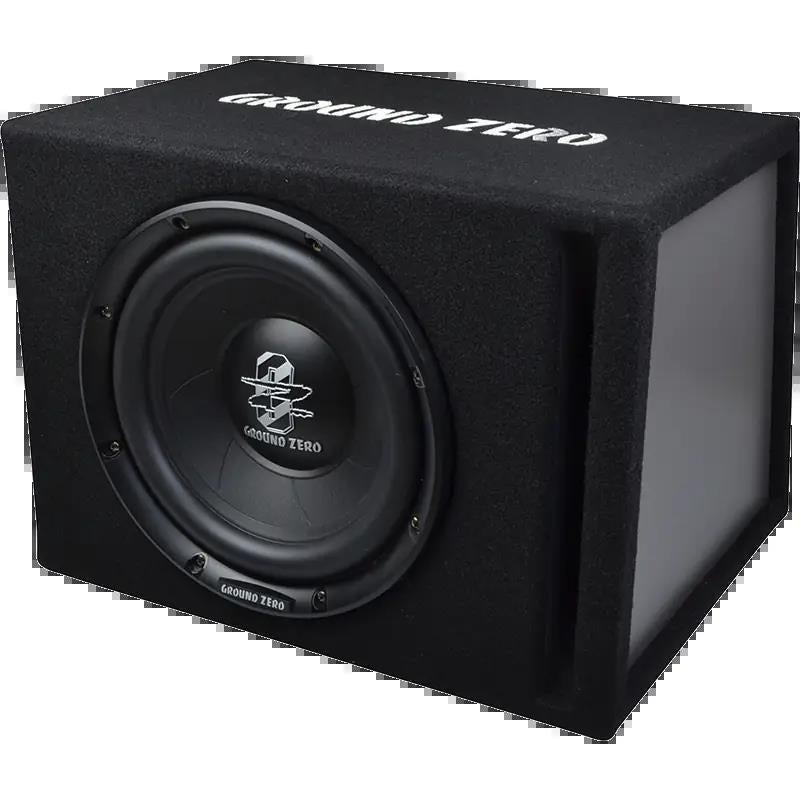 Ground Zero 10 Inch Subwoofer in Gepoorde kist 500 Watt Max, Auto diversen, Autospeakers, Ophalen of Verzenden, Nieuw