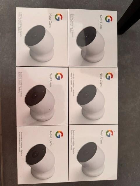 Google Nest Cam 6 pack + Nest deurbel + Nest Hub 2, Ophalen, Nieuw, Buitencamera