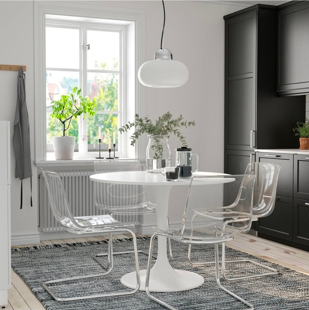 4 transparante stoelen, Huis en Inrichting, Ophalen, Overige materialen, Overige kleuren, Zo goed als nieuw