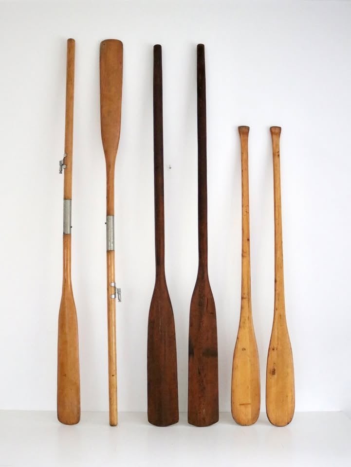 Vintage Roeispanen - Oude Peddels - Mancave Deco, Watersport en Boten, Peddels, Ophalen