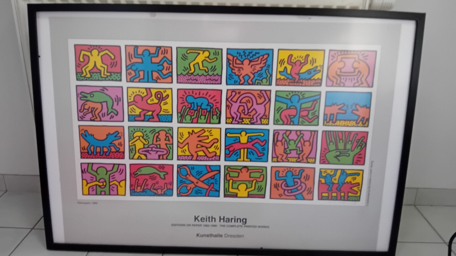 Keith Haring met gratis kader, Ophalen, Zo goed als nieuw