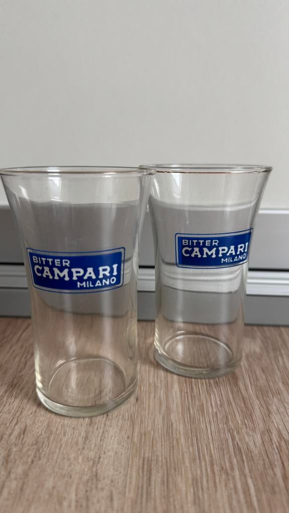 2 leuke glaasjes Bitter Campari Milano, Verzamelen, Ophalen, Zo goed als nieuw