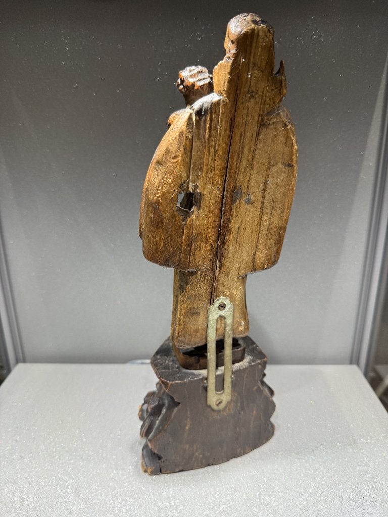 Antiek Houten Beeld Sint Antonius met Kind 30 cm, Ophalen of Verzenden