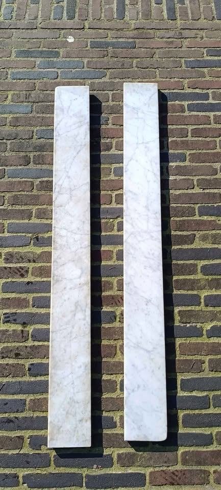 Vensterdorpel marmer 2 stuks 122cm x 13cm, Doe-het-zelf en Bouw, Tegels, Ophalen, 60 cm of meer, Gebruikt, Wandtegels