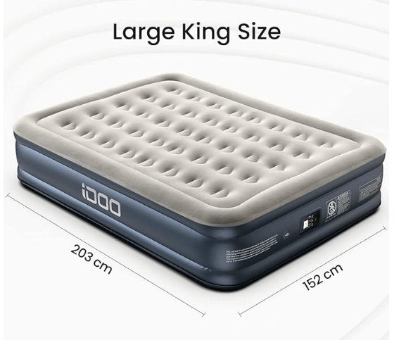 Matelas Gonflable Double iDOO avec Pompe Électrique Intégrée, Maison & Meubles, Enlèvement ou Envoi