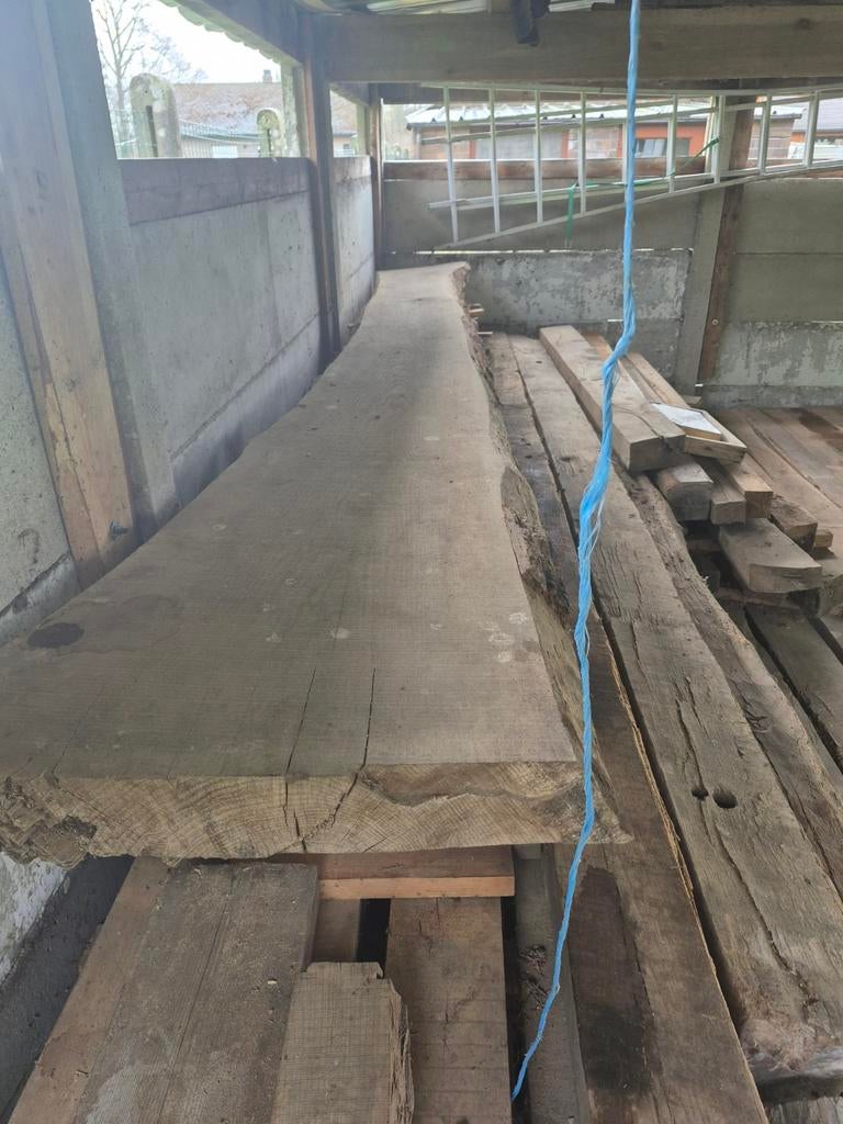 Eiken schaaldeel plank 9 cm dik +4meter, Doe-het-zelf en Bouw, Ophalen