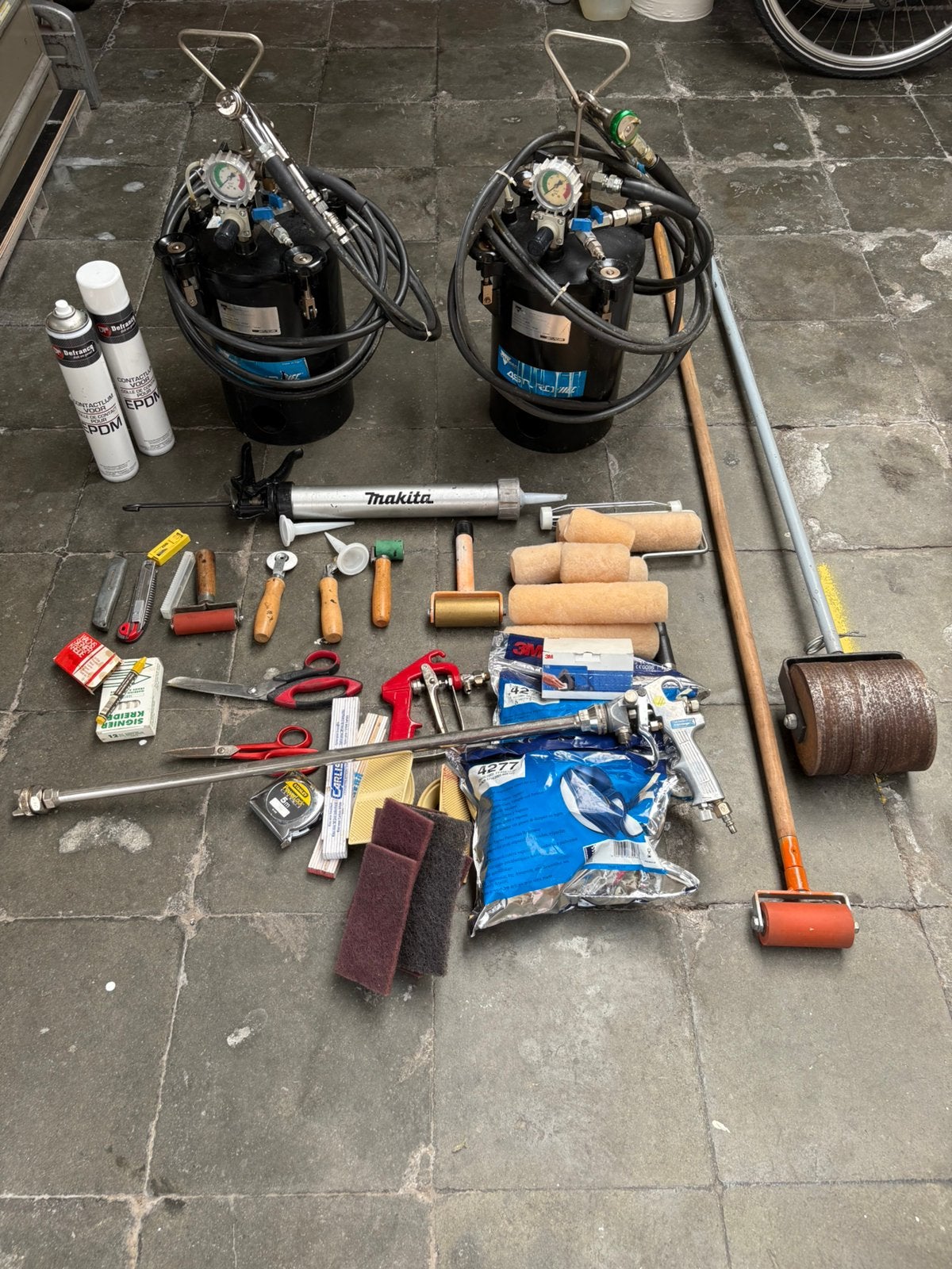 Lot 2 drukvaten EPDM + toebehoren, Doe-het-zelf en Bouw, Ophalen, Zo goed als nieuw