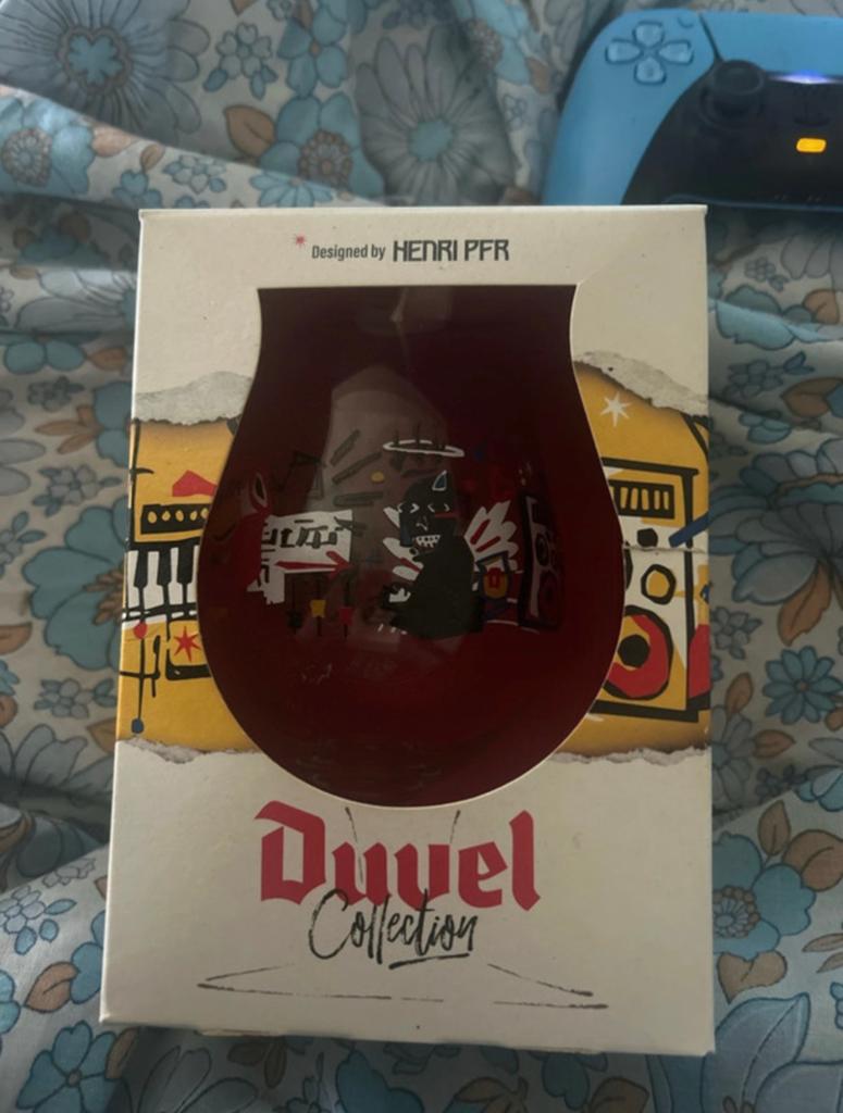 Duvel glas collectie henri PFR, Ophalen of Verzenden, Zo goed als nieuw, Glas of Glazen, Duvel