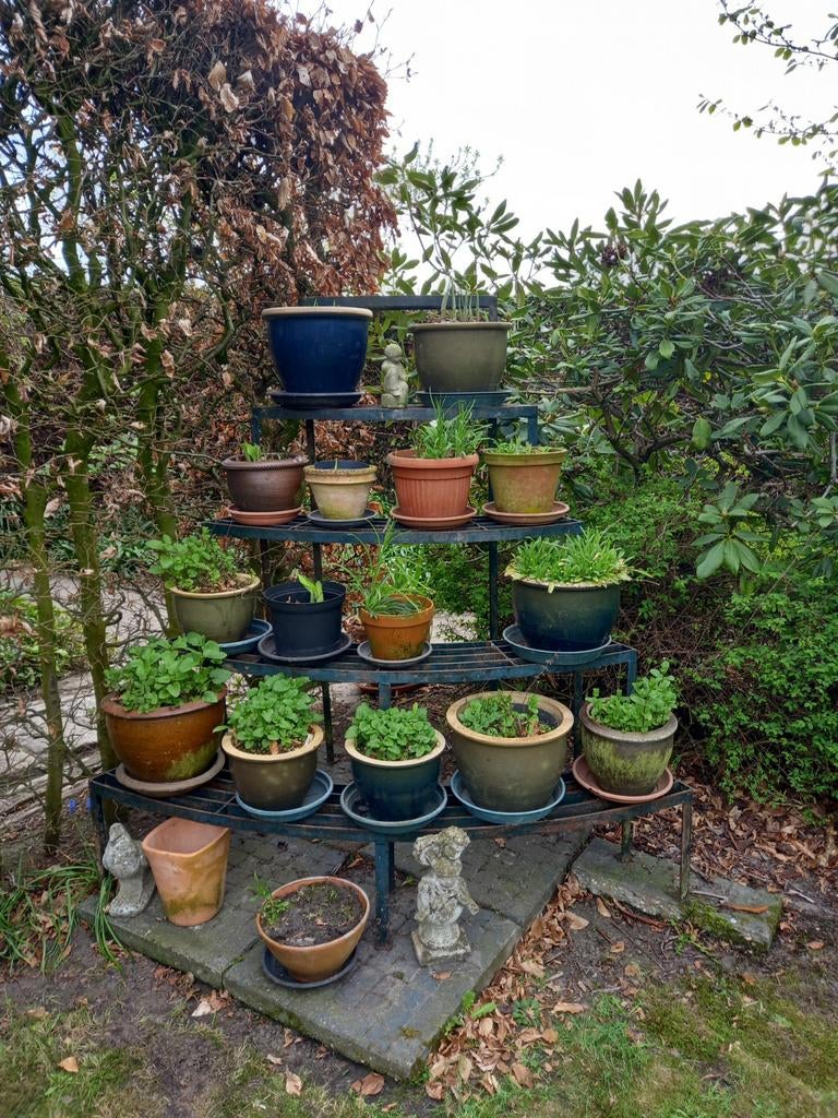 Stevig metalen plantenrek, Tuin en Terras, Ophalen