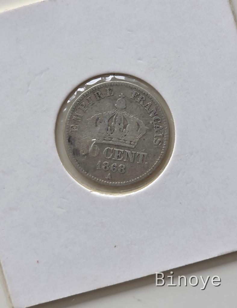 50 Centimes 1868A Napoléon III argent 835 Empire FR, Enlèvement ou Envoi, France, Argent