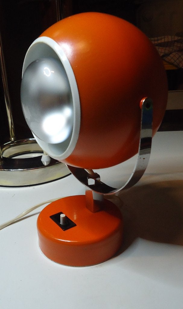 Vintage tafellamp, Huis en Inrichting, Oranje, Ophalen, Gebruikt, Vintage