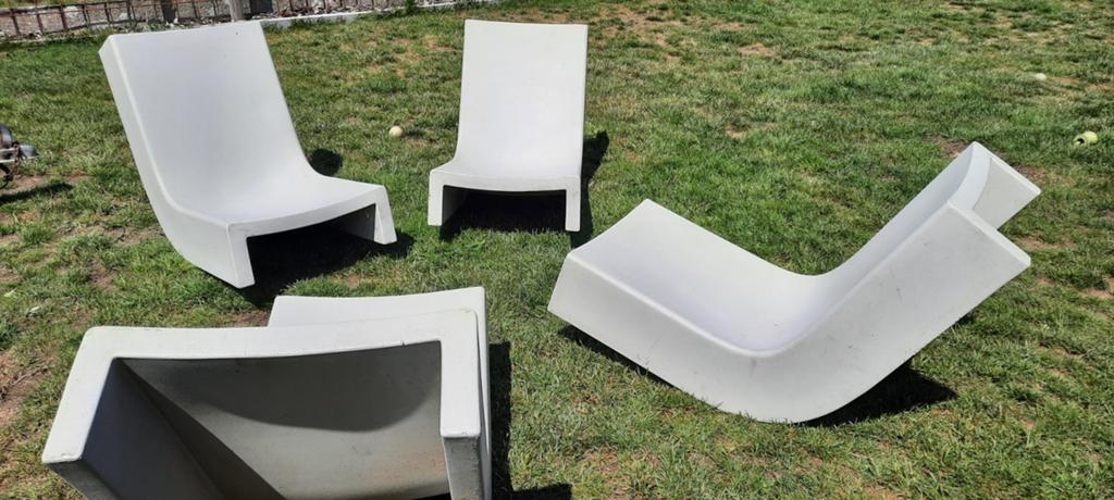 Design zetels  merk :SLIDE, Tuin en Terras, Ophalen