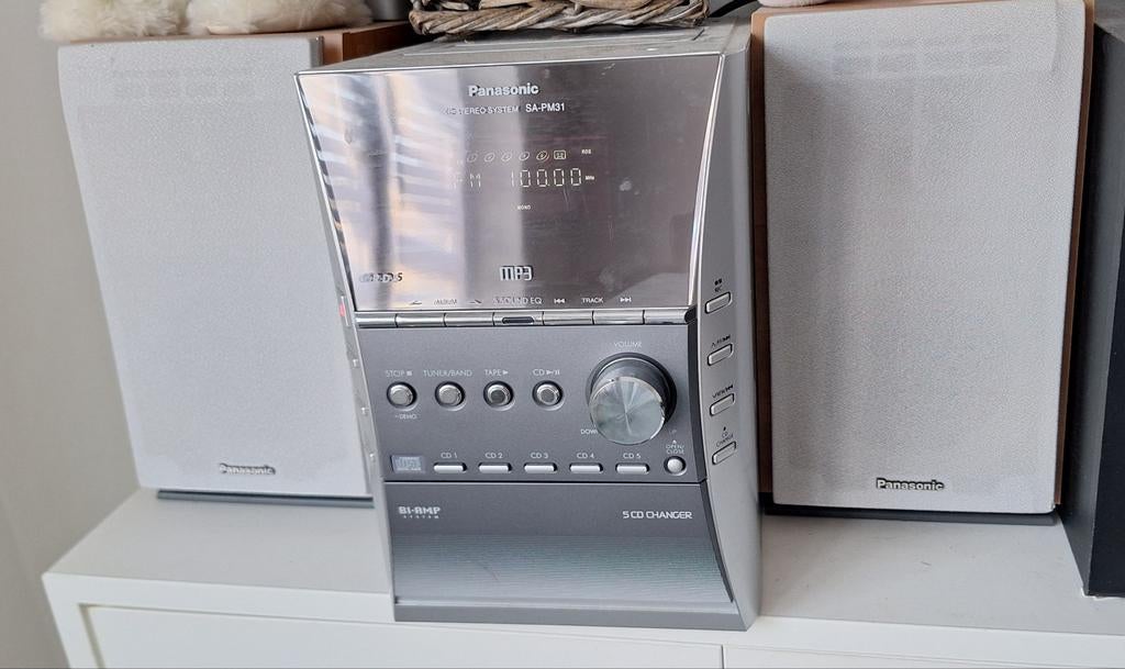 Panasonic hifi-radio, bandje, 5 cd's, Ophalen, Radio