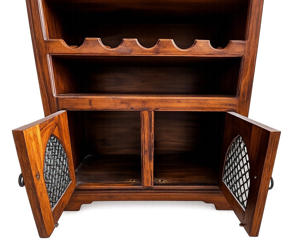 Klassieke, houten wijnkast, Huis en Inrichting, Ophalen, Zo goed als nieuw, Klassiek