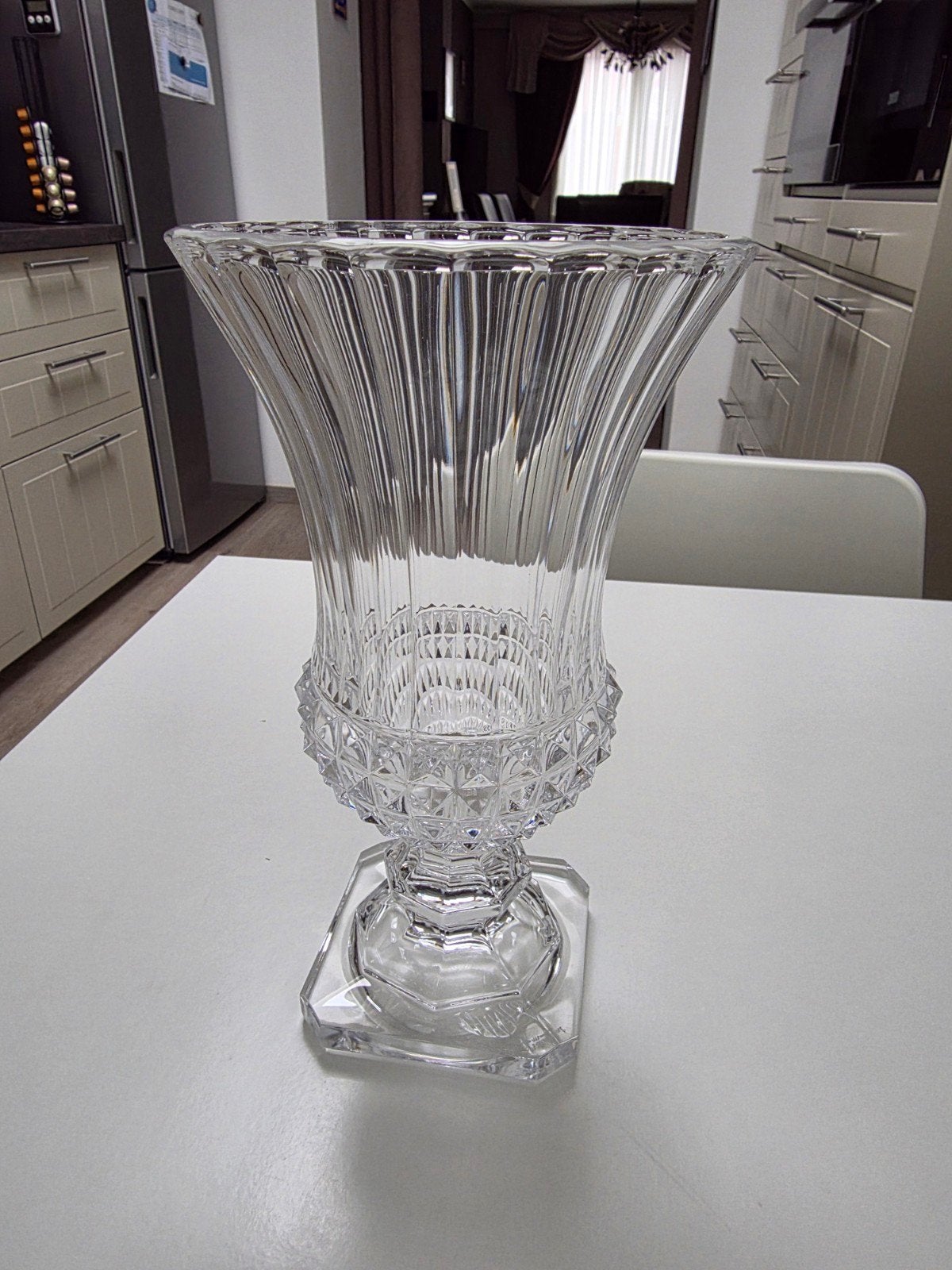Très beau vase en cristal de Val Saint Lambert, Enlèvement ou Envoi