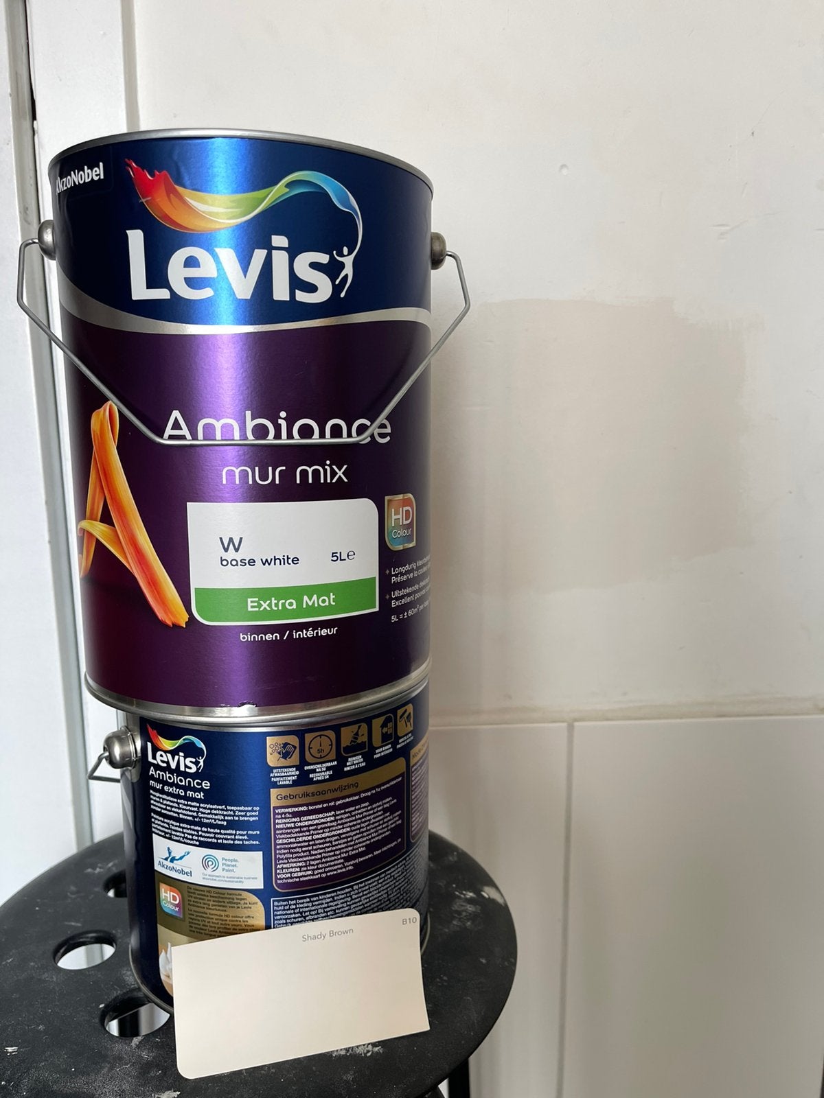 Muurverf Levis (shady brown 10) 7,5 l, Neuf, Beige, Enlèvement, Peinture