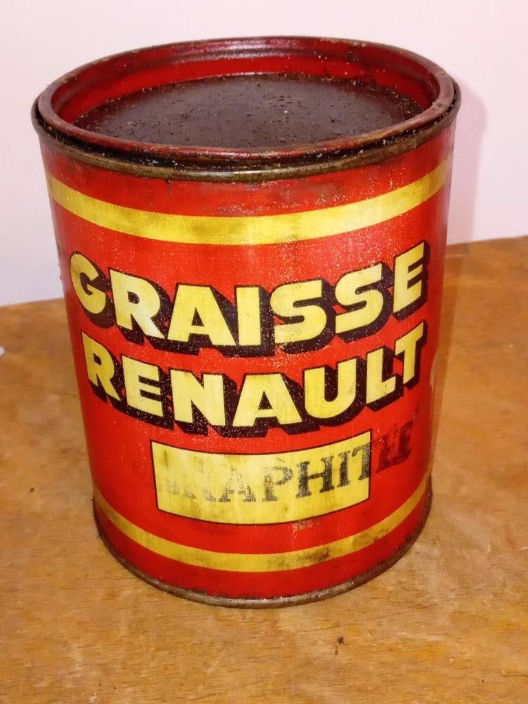 Graisse en étain vintage Renault, Collections, Enlèvement ou Envoi, Comme neuf