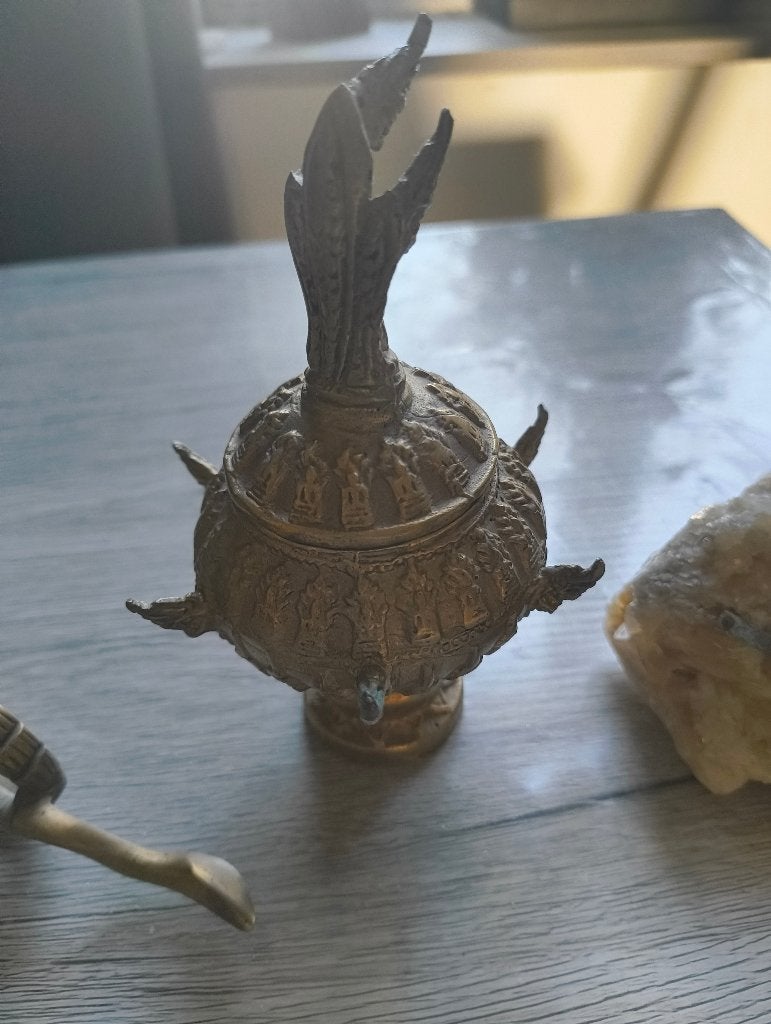 Antieke Thaise Rituele Offerschaal, Antiek en Kunst, Ophalen, Brons