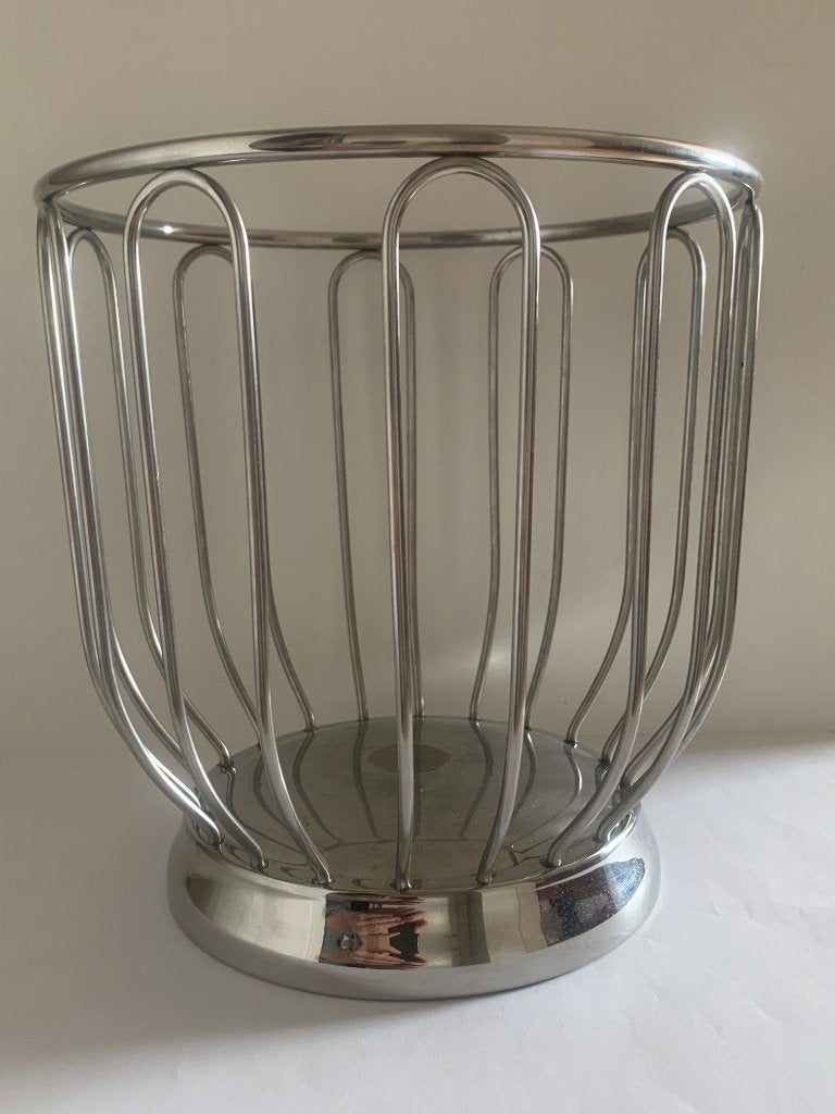 Alessi 370 design citrusmand inox 22cm hoog diameter 22cm, Huis en Inrichting, Woonaccessoires | Schalen en Manden, Ophalen, Overige materialen
