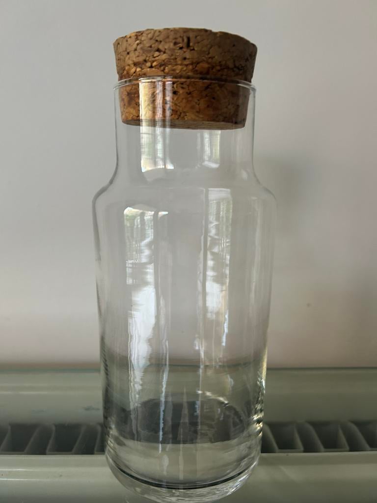 Vaas met kurken dop H21cm gratis bij aankoop van minstens 5€, Ophalen, Zo goed als nieuw