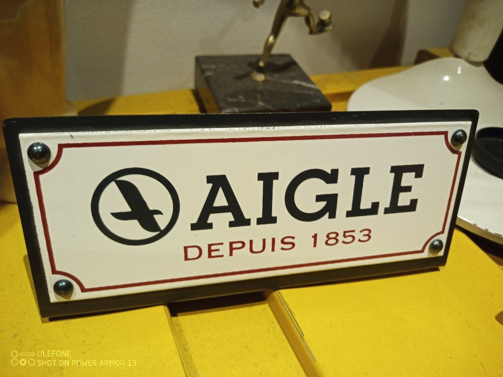 !! Rare !! Superbe  plaque émaillée "aigle" 19cm x 7cm, Collections, Enlèvement