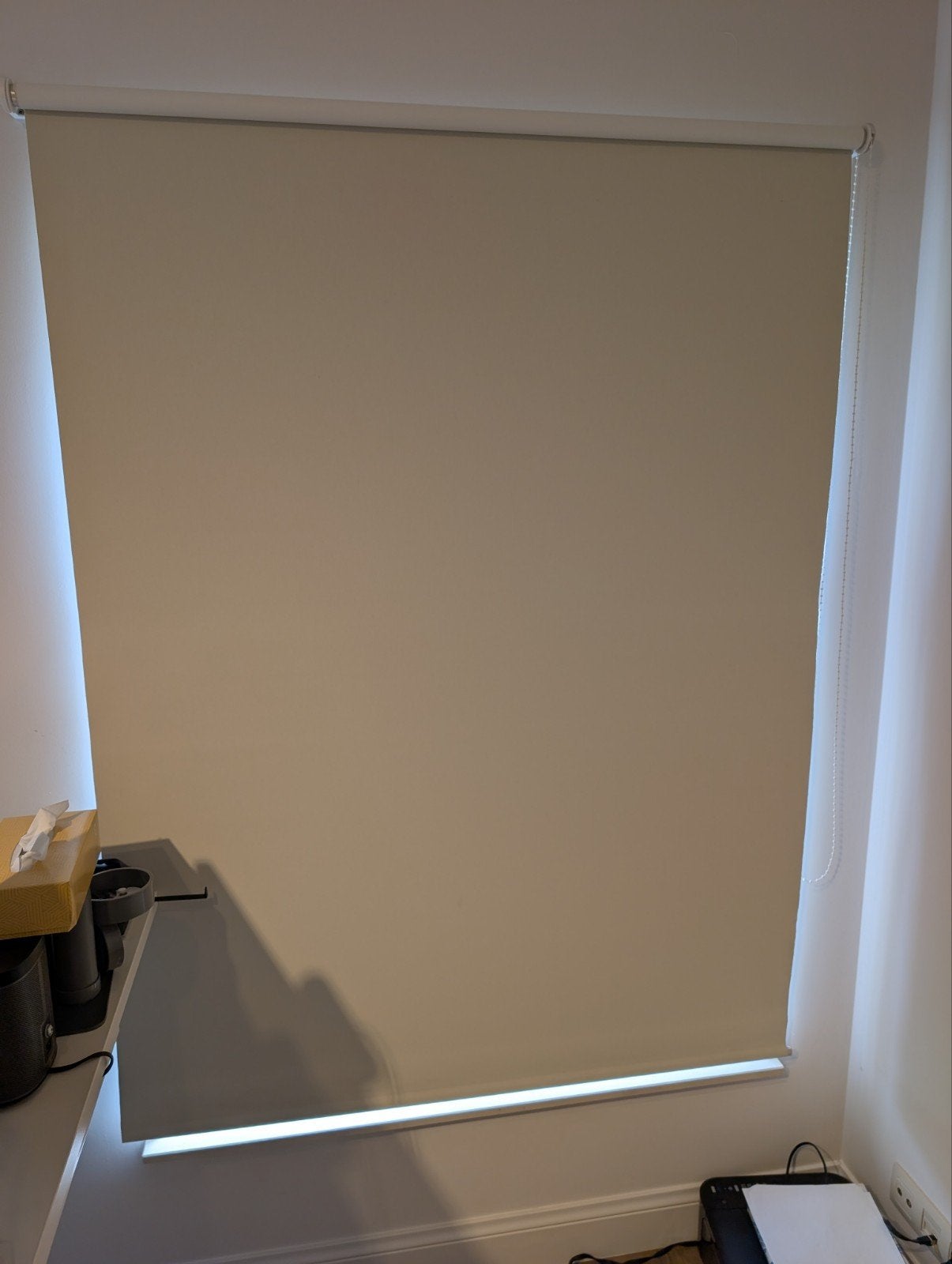 4 verduisterende rolgordijnen + 3 vouwgordijnen – beige/ecru, Store enrouleur, Rolgordijn, Beige, Comme neuf
