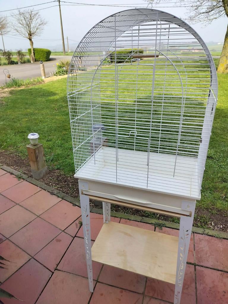 Vogelkooi met standaard wit, Ophalen, Vogelkooi
