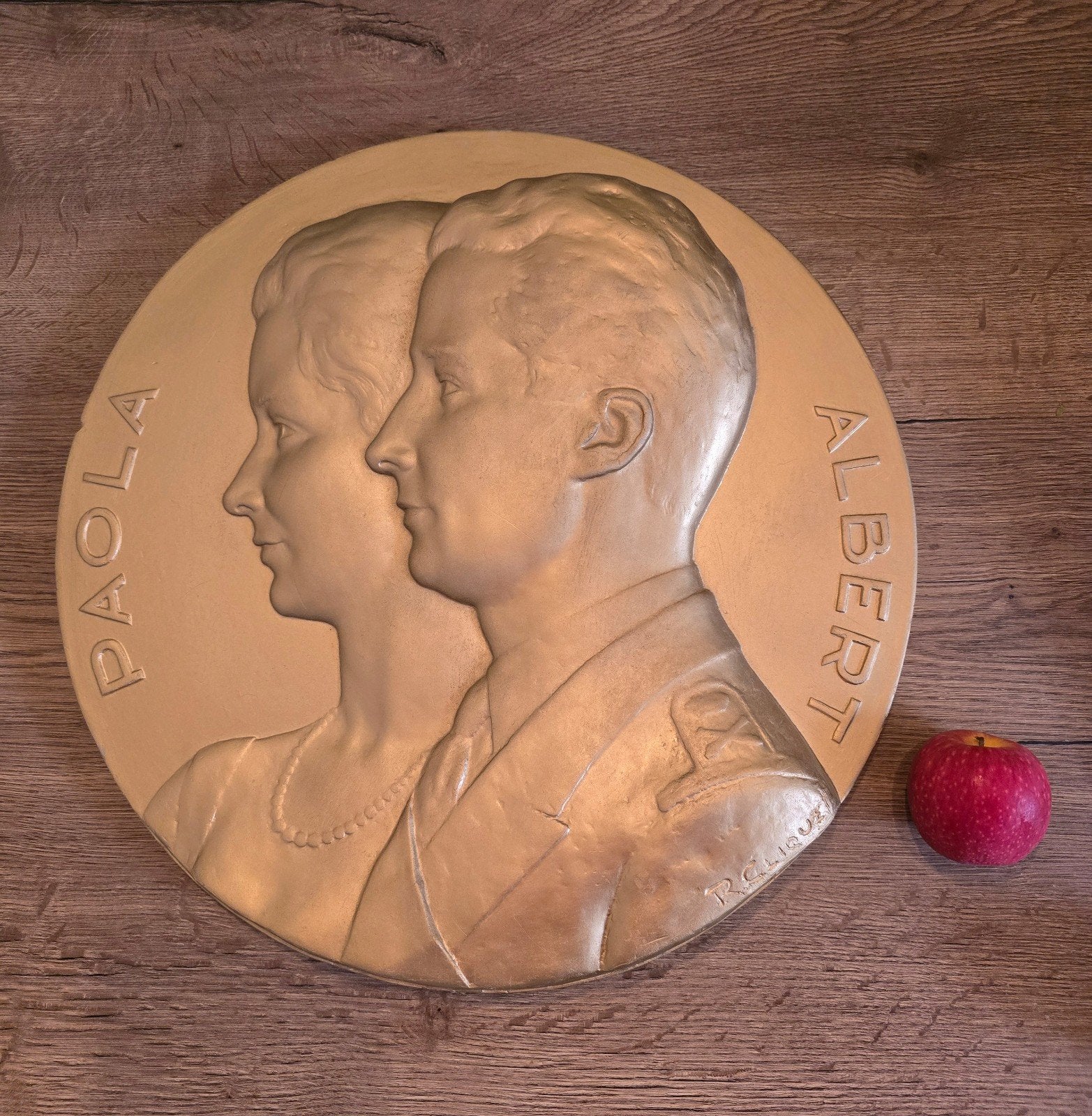 Médaille 45cm Cliquet Albert mariage Belgique belge rare, Enlèvement ou Envoi