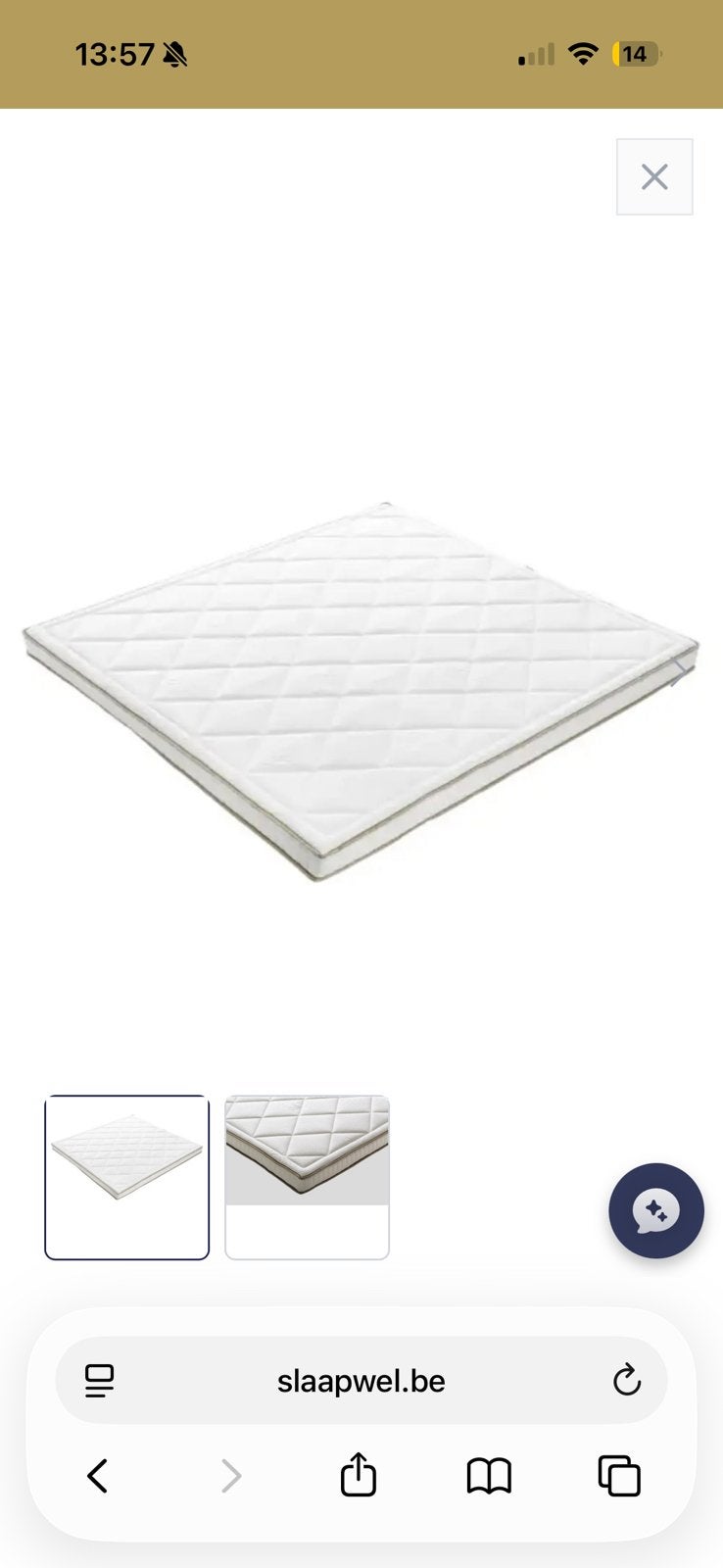 Traagschuim topper silver 180*200, Ophalen, Zo goed als nieuw