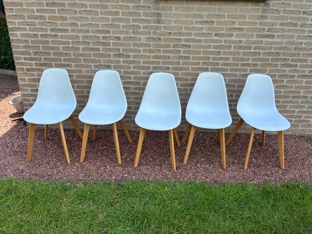witte eetstoelen, Huis en Inrichting, Stoelen, Gebruikt, Wit, Modern, Vijf, Zes of meer stoelen