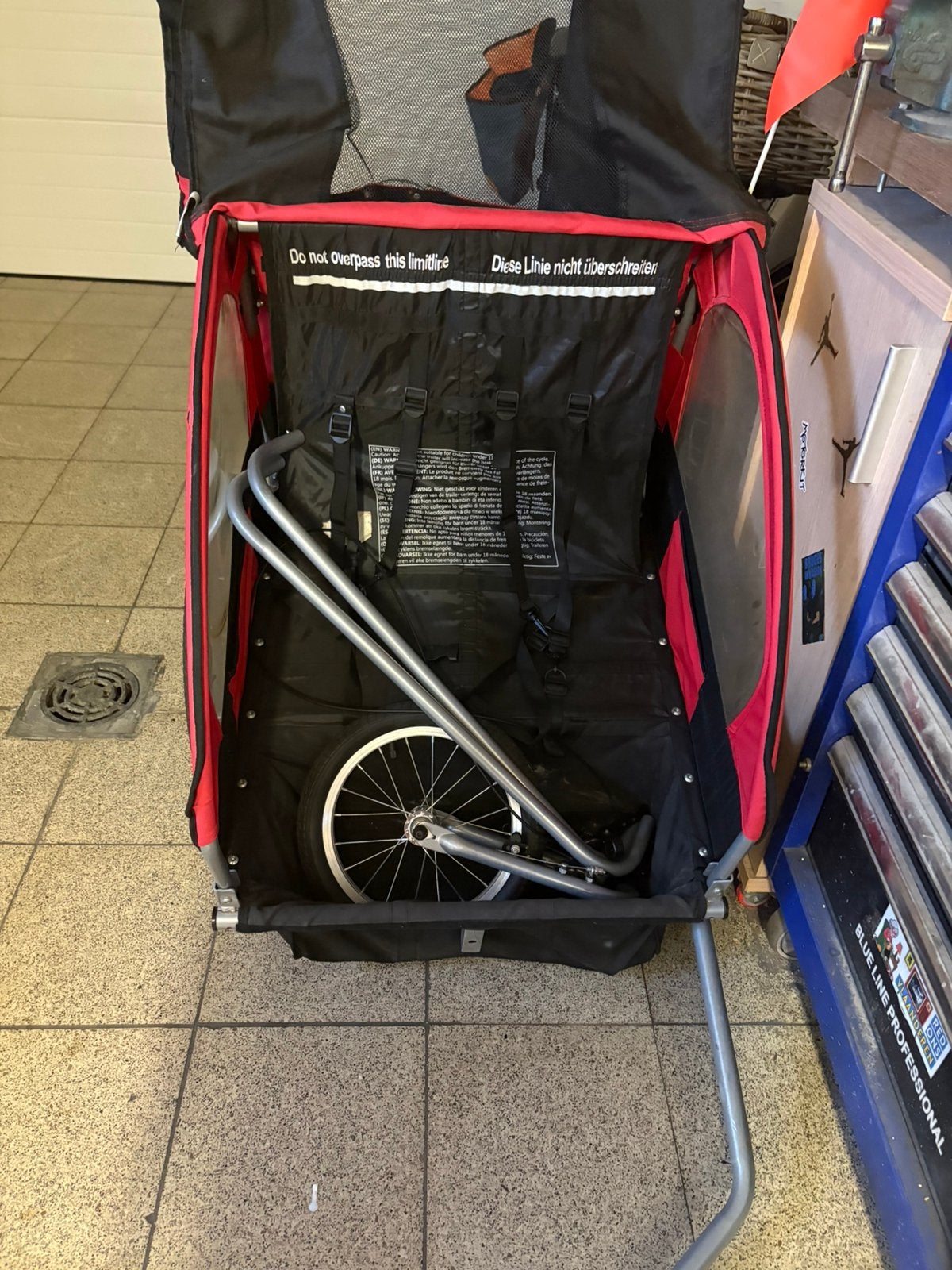 Fietskar voor 2 kinderen, Ophalen, Gebruikt, Kinderkar, 20 tot 40 kg