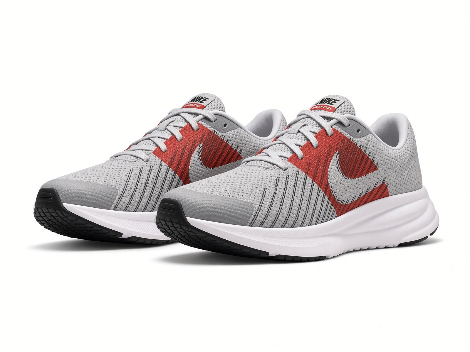 Nike Run Defy grijs/wit/rood maat EU40,5 Nieuw te koop!, Sport en Fitness, Nieuw, Ophalen of Verzenden, Hardlopen, Hardloopschoenen