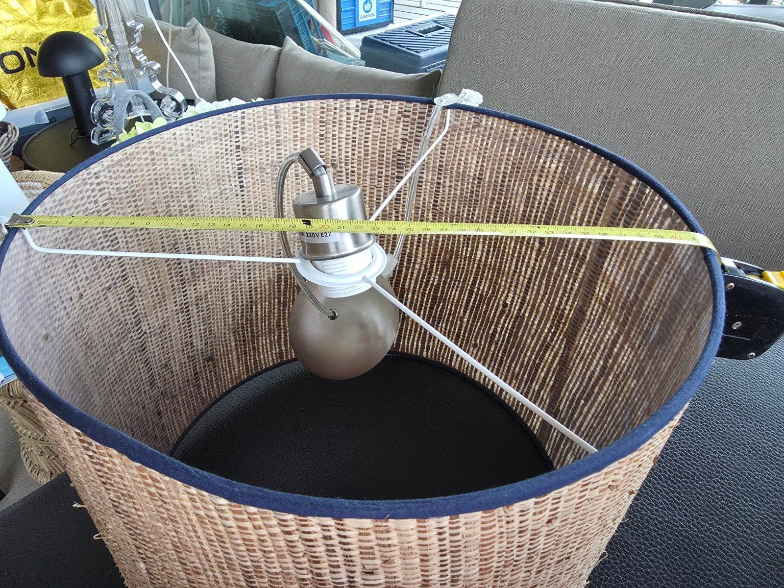 Hanglamp in riet ., Huis en Inrichting, Ophalen