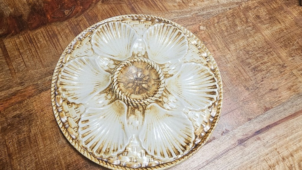 Set van 11 vintage oesterborden Faïencerie de Longchamp, Ophalen